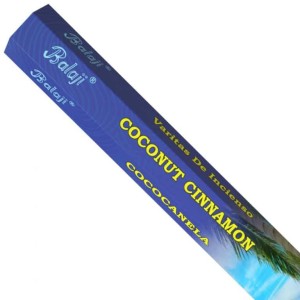 Incienso Balaji Coco Canela (20 varitas)